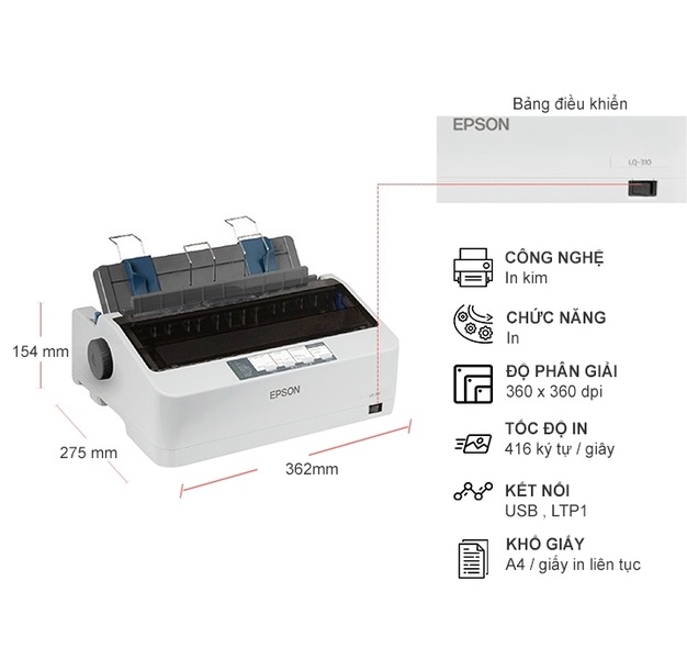 Máy in kim Epson LQ-310 giá rẻ
